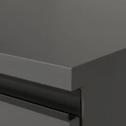 Büromöbel Set 2-teilig | Schreibtisch 140x80cm & Rollcontainer Graphit | Einstellbar 68-91 cm & Soft-Close