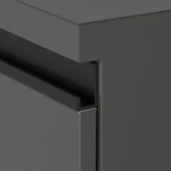 Büromöbel Set 2-teilig | Schreibtisch 140x80cm & Rollcontainer Graphit | Einstellbar 68-91 cm & Soft-Close