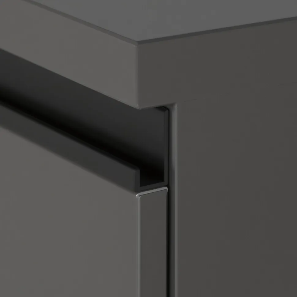 Büromöbel Set 2-teilig | Schreibtisch 140x80cm & Rollcontainer Graphit | Einstellbar 68-91 cm & Soft-Close