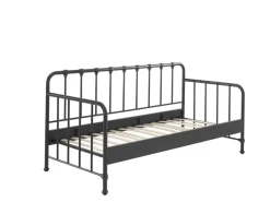 BRONXX Daybett mit Liegefläche 90 x 200 cm Schwarz matt