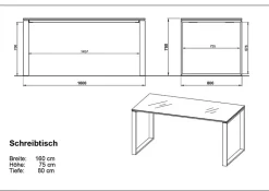 Büro-Set MUENCHEN 8-teilig Weiß | Glas & Abschließbar & Soft-Close