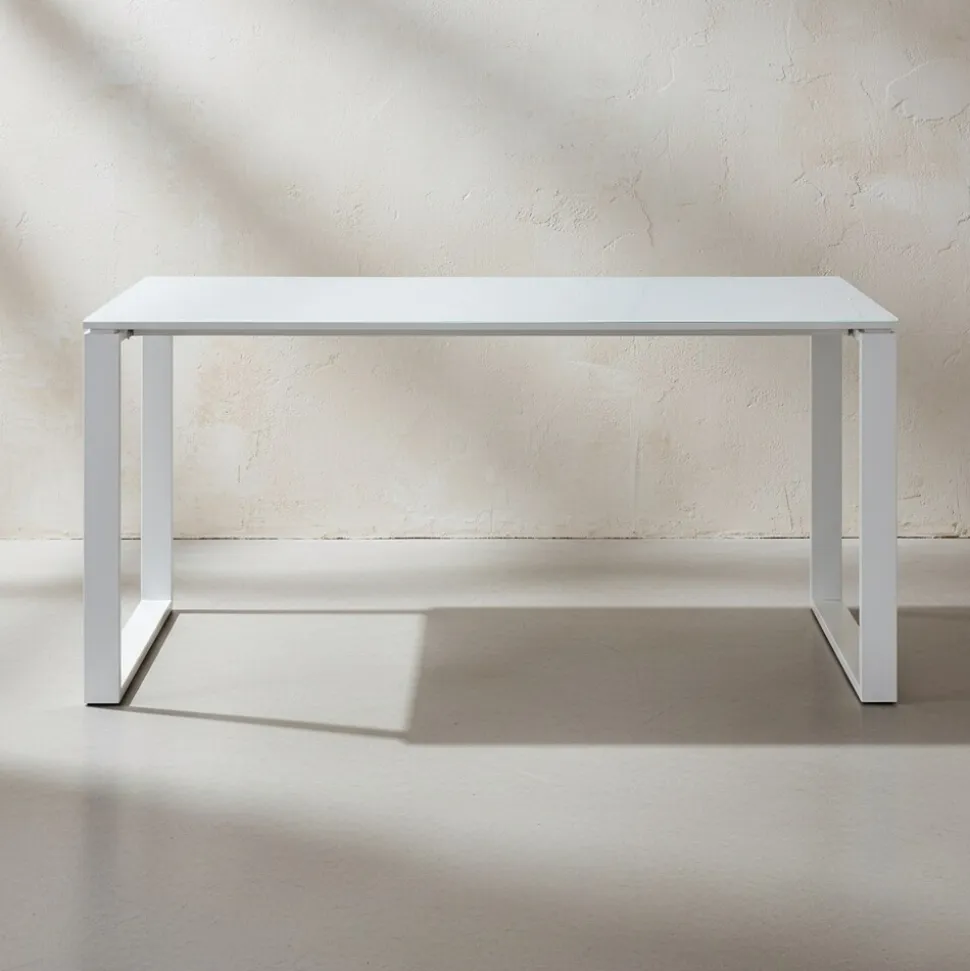 Büro-Set MUENCHEN 3-tlg | Schreibtisch, Schrank, Container | Glasfront | Chalet-Eiche-Nb./Weiß
