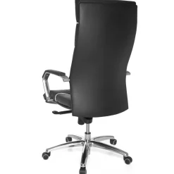 Bürostuhl Echtleder mit Kopfstütze und Multiblockmechanik Hohe Rückenlehne Drehbar
