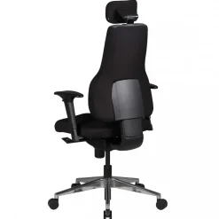 Bürostuhl Ergonomisch Stoff Schwarz Drehstuhl Büro Sessel Chefsessel Kopfstütze