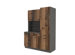 Buffet Küche Mario 150 Küchenzeile Küchenblock Einbauküche Old Wood Style Matera