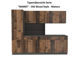 Buffet Küche Mario 150 Küchenzeile Küchenblock Einbauküche Old Wood Style Matera