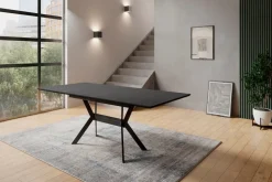 byLIVING Esstisch BREMEN, Breite 160 cm, mit Auszug 200 cm, schwarz