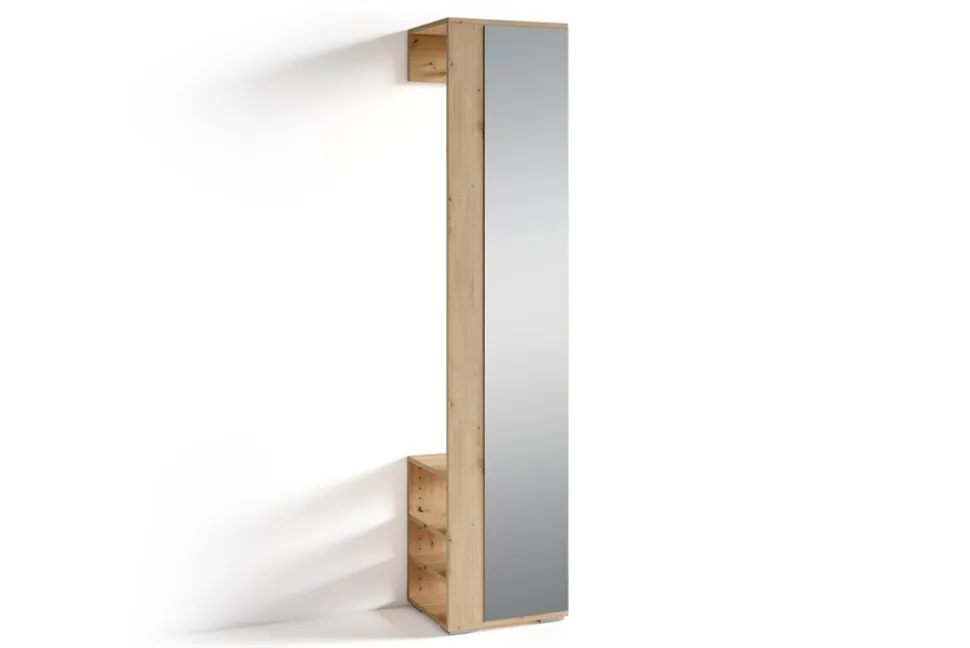 byLIVING Garderobe BEN, Breite 40 cm, Artisan Eiche (Eiche-Optik), Kleiderstange