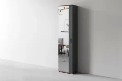 byLIVING Garderobe JAKOB, Breite 49 cm, Old Wood/anthrazit, Spiegeltür