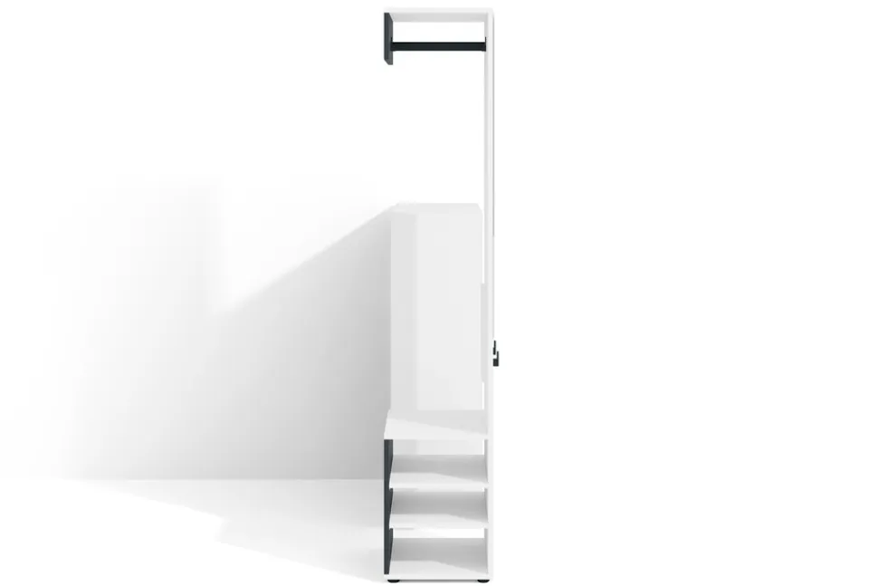 byLIVING Garderoben-Set LYON, Breite 110 cm, weiß/schwarz