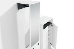 byLIVING Garderoben-Set LYON, Breite 110 cm, weiß/schwarz