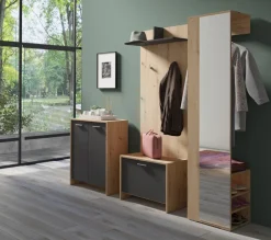 byLIVING Sitzbank BEN, Breite 60 cm, Artisan Eiche (Eiche-Optik)/anthrazit
