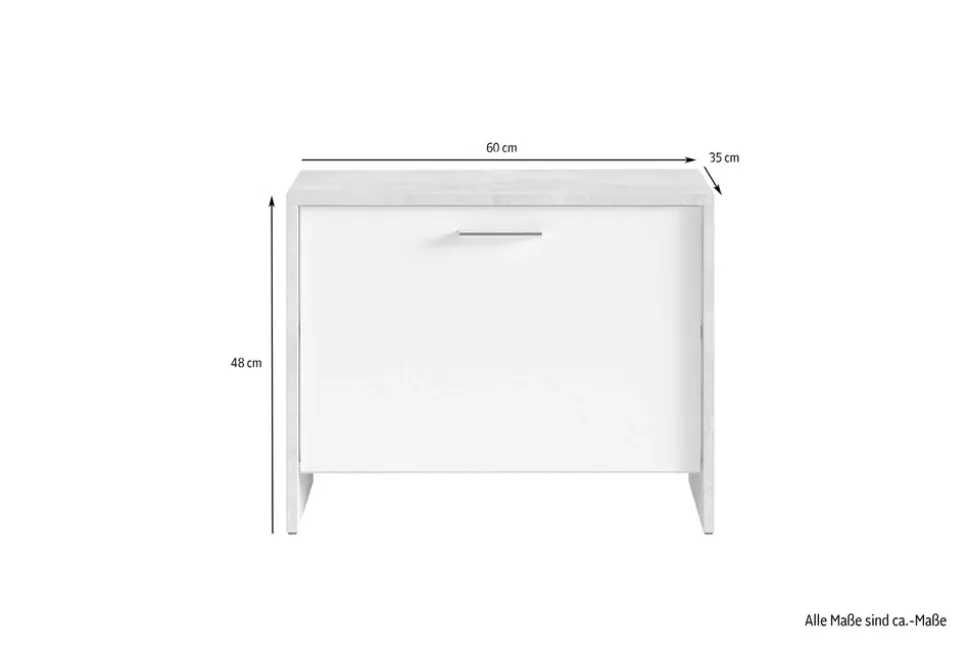 byLIVING Sitzbank BEN, Breite 60 cm, Artisan Eiche (Eiche-Optik)/anthrazit