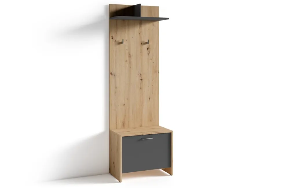 byLIVING Sitzbank BEN, Breite 60 cm, Artisan Eiche (Eiche-Optik)/anthrazit