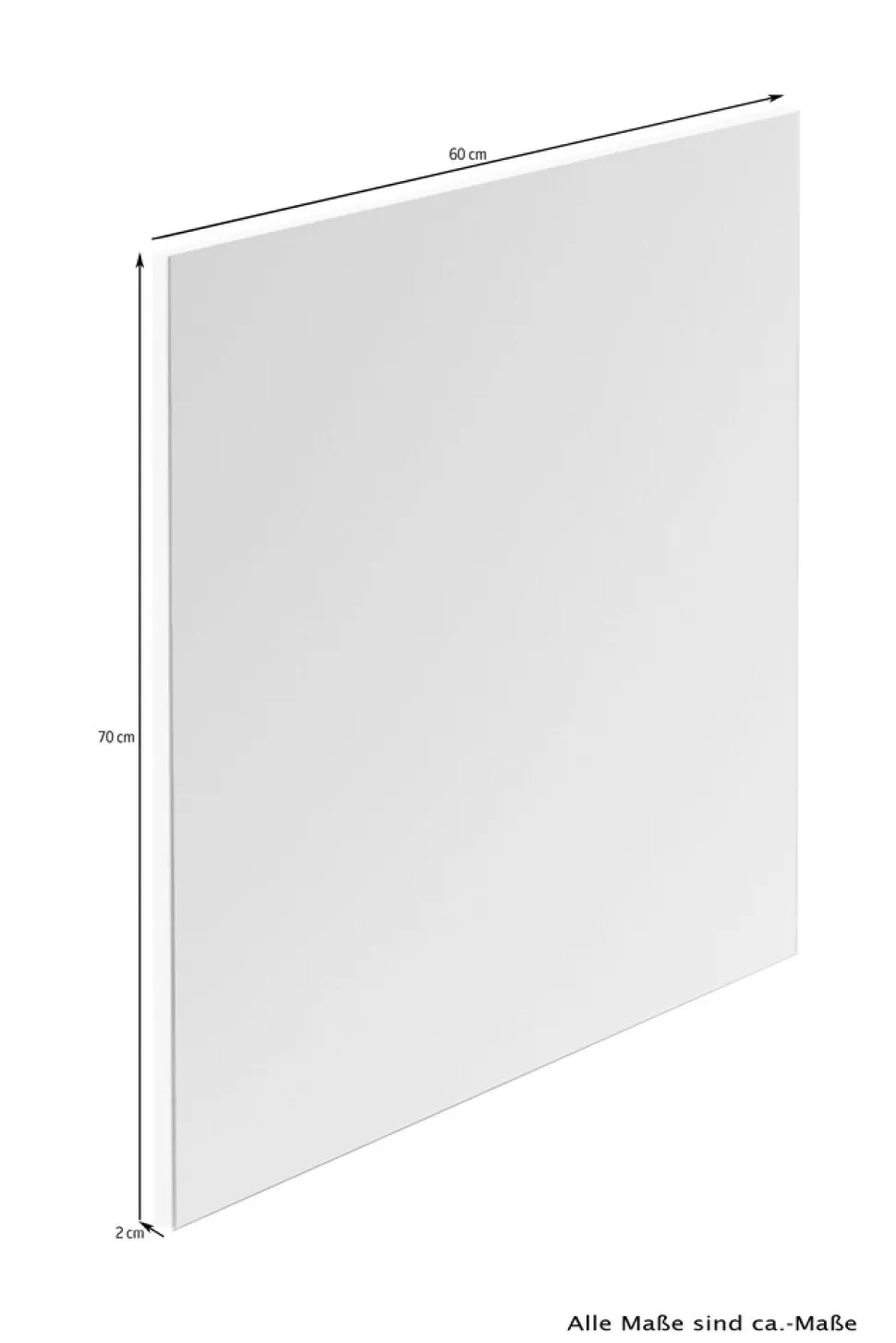 byLIVING Spiegel JAKOB, Breite 60 cm, weiß, Wandspiegel