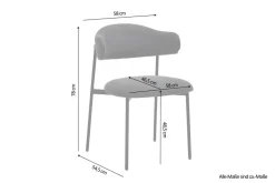 byLIVING Stuhl JERSEY, Breite 58 cm, dunkelgrau