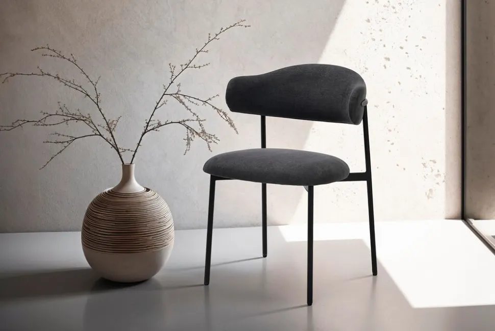 byLIVING Stuhl JERSEY, Breite 58 cm, dunkelgrau