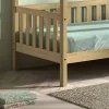 CABANE Hausbett 90x200 cm und seitlicher Umrandung, Eiche massiv Eiche natur