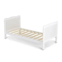 Cangaroo Babybett 2 in 1 Gitterbett Albero Kinderbett 120 x 60 cm Holz 3 Ebenen weiß