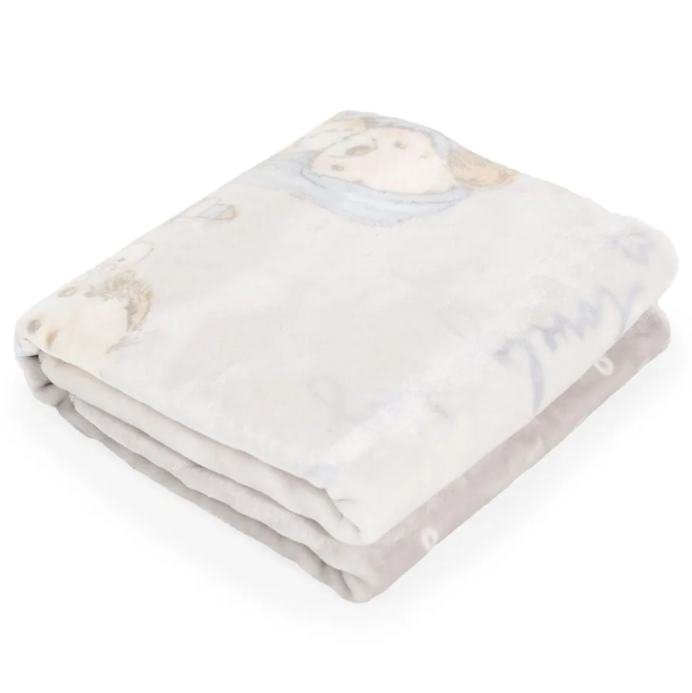 Cangaroo Babydecke Soft 140 x 110 cm 100% Polyester flauschig warm Geschenkbox grau