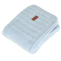 Cangaroo Babydecke 100x75cm Sherpy 100% Baumwolle waschbar weich warm ab Geburt blau