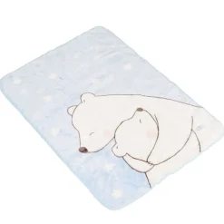Cangaroo Babydecke 110 x 80 cm Softy Sweet Bärenmotiv Kuscheldecke Schmusedecke blau