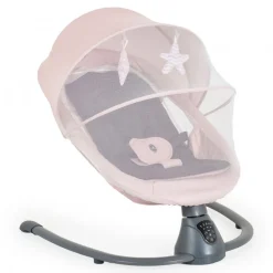 Cangaroo Babywippe elektrisch Zara Schaukelfunktion, Musik, Timer, Moskitonetz rosa