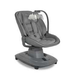Cangaroo Babywippe Hera elektrisch, Musik, Moskitonetz, 360-Grad-Drehung, Timer dunkelgrau
