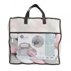 Cangaroo Bettnestchen Braidy geflochten, Bettumrandung 220 x 13 x 3,5 cm rosa