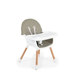 Cangaroo Kinderhochstuhl Gelato 2 in 1 Gurt, Kinderstuhl, Tisch verstellbar grau