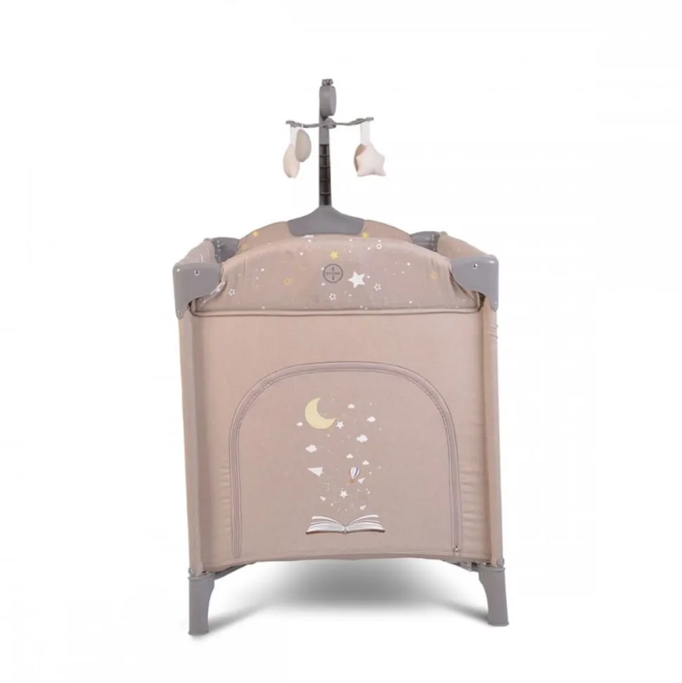 Cangaroo Reisebett Once upon a time, 2 Ebenen, Seiteneingang, Matratze, Mobile beige
