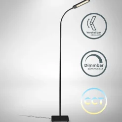 CCT LED Stehleuchte, schwarz, 1xLED-Platine/8W