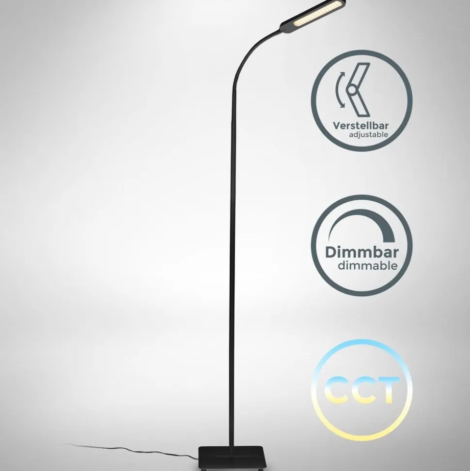 CCT LED Stehleuchte, schwarz, 1xLED-Platine/8W