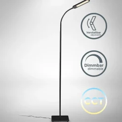 CCT LED Stehleuchte, schwarz, 1xLED-Platine/8W