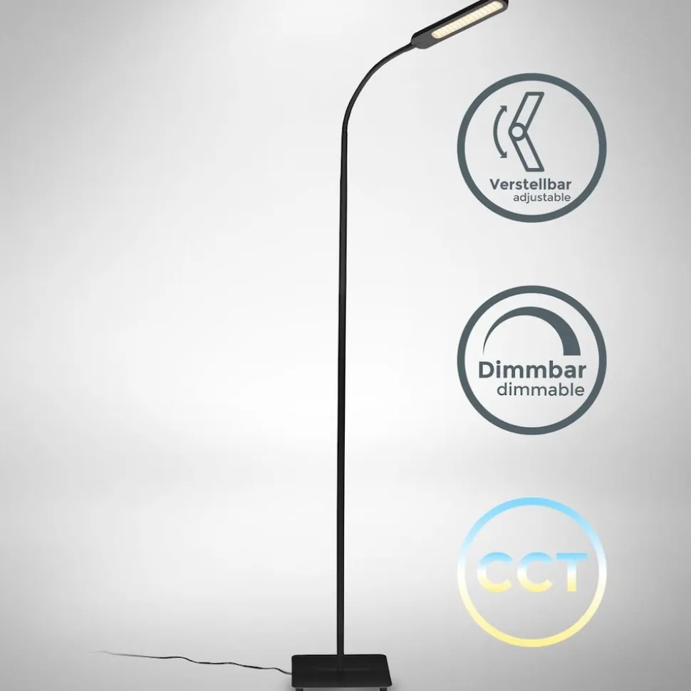 CCT LED Stehleuchte, schwarz, 1xLED-Platine/8W