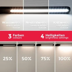 CCT LED Stehleuchte, schwarz, 1xLED-Platine/8W