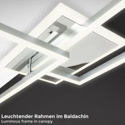 CCT LED Wand- und Deckenleuchte,chrom-alu, LED/40W