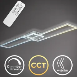 CCT LED Wand- und Deckenleuchte,chrom-alu, LED/40W