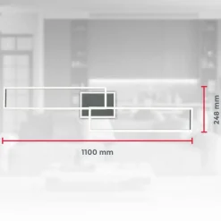 CCT LED Wand- und Deckenleuchte,chrom-alu, LED/40W