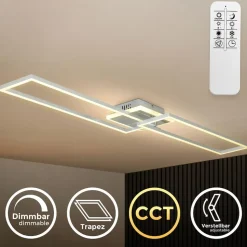 CCT LED Wand- und Deckenleuchte,chrom-alu, LED/40W