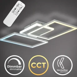 CCT LED Wand- und Deckenleuchte,chrom-alu, LED/40W