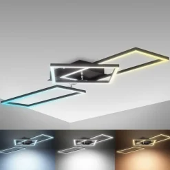 CCT LED Wand- und Deckenleuchte, schwarz, LED/40W