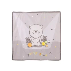 Chioplino Laufstall Pop-up Reisebett faltbar, Matratze Tragetasche Seiteneingang braun