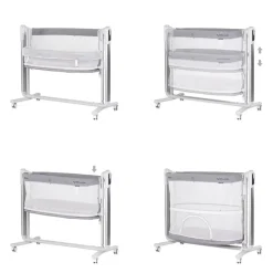 Chipolino Babywiege elektrisch Ultima Beistellbett Schaukelfunktion Musik Timer grau