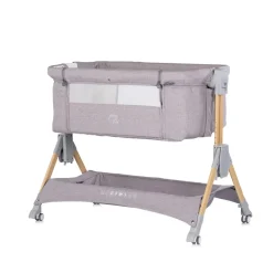 Chipolino Beistellbett Sleep´n Fold Matratze Räder Schwingfunktion Wickelauflage hellgrau
