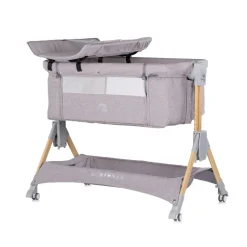 Chipolino Beistellbett Sleep´n Fold Matratze Räder Schwingfunktion Wickelauflage hellgrau