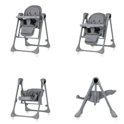 Chipolino Hochstuhl Master Class 2 in 1 elektrisch Babyschaukel Fernbedienung dunkelgrau