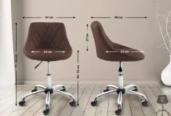 CLP Arbeitshocker Lazio I Kunstleder Oder Stoff I Höhenverstellbarer Arbeitsstuhl I Rollbar