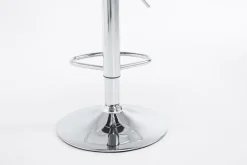 CLP Barhocker Köln Kunstleder I Barstuhl Mit Lehne Und Fußstütze I Höhenverstellbar I Metallgestell In Chrom-Optik I In Vielen Farben