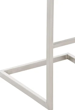 CLP Barhocker mit Lehne Paros, Freischwinger Barstuhl mit Kunstlederbezug, Gestell aus Edelstahl, Tresenstuhl bis 240 kg belastbar